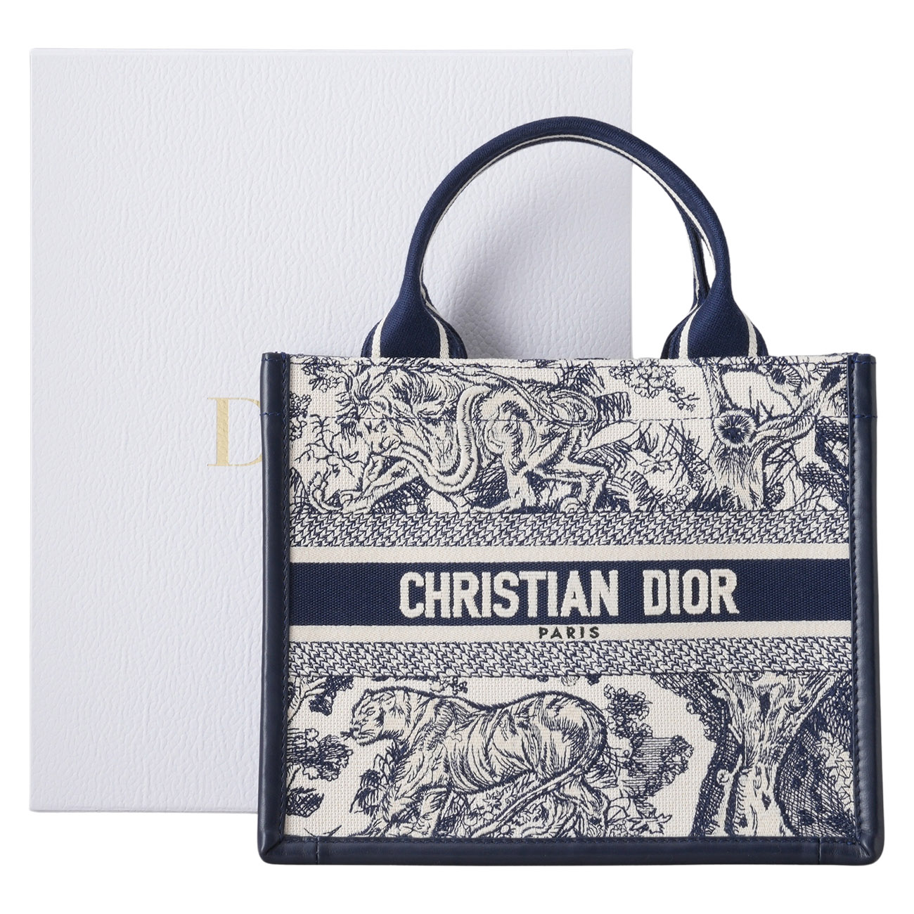 CHRISTIAN DIOR(USED)디올 M1325 레더 북토트 스몰